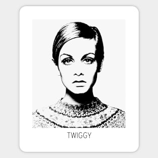 Twiggy print, celebrity, Scandinavian, Nordic, Trendy print, Styled, Scandinavian art, Modern art, Wall art, Print, Minimalistic, Modern Sticker